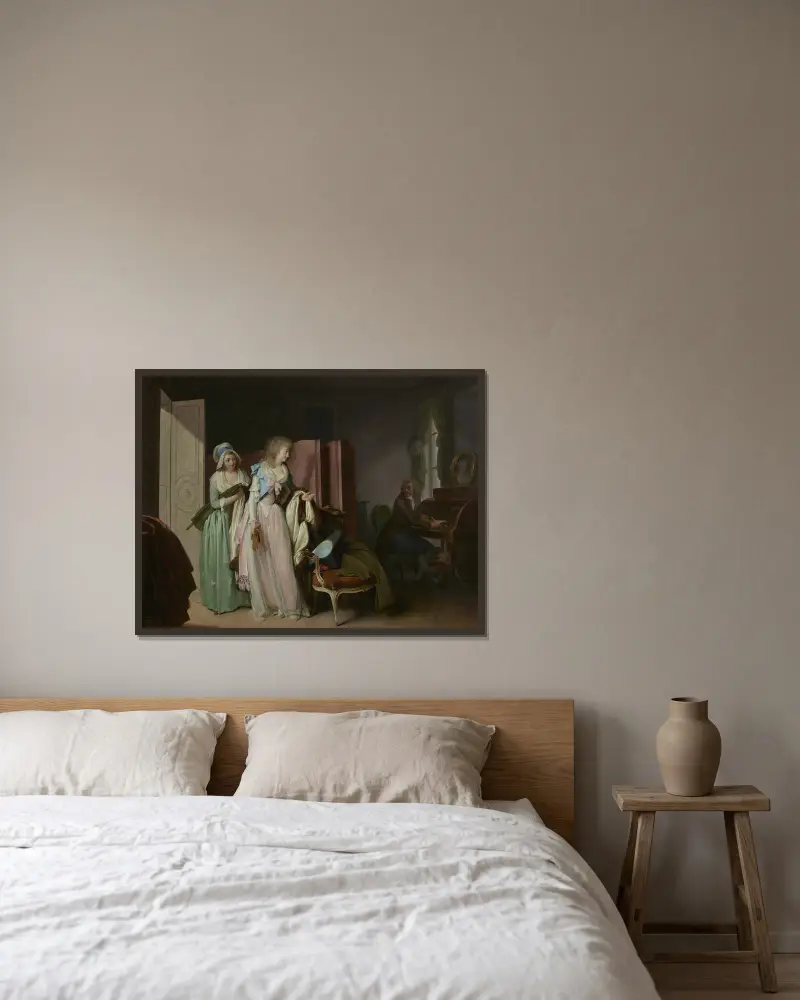 Odplacená návštěva, Louis-Léopold Boilly v rámu na stěně