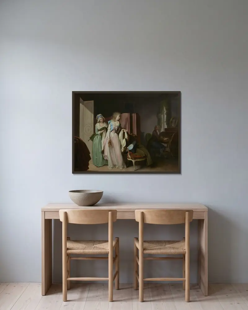 Odplacená návštěva, Louis-Léopold Boilly v rámu na stěně