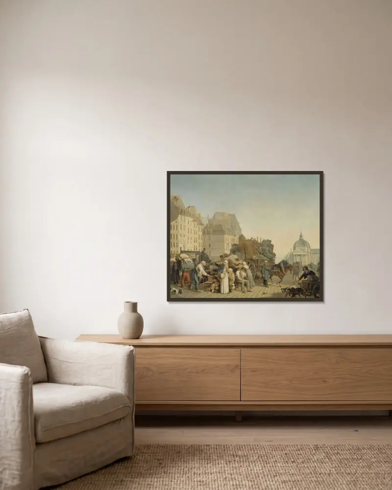 Der Umzugstag von Louis-Léopold Boilly gerahmt an einer Wand