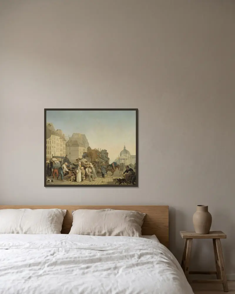 Der Umzugstag von Louis-Léopold Boilly gerahmt an einer Wand