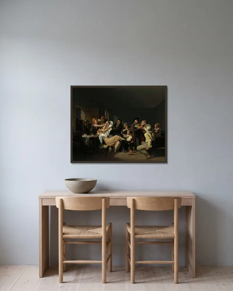 Kobiety biją się, Louis-Léopold Boilly w ramie na ścianie