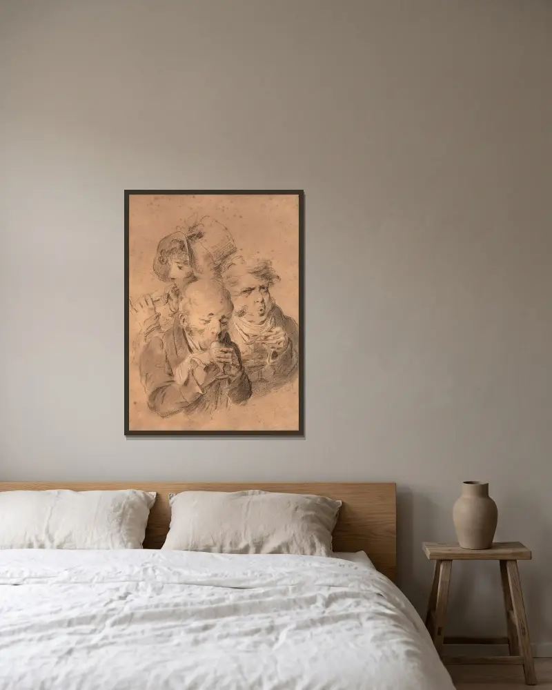 Die Eismacher von Louis-Léopold Boilly gerahmt an einer Wand