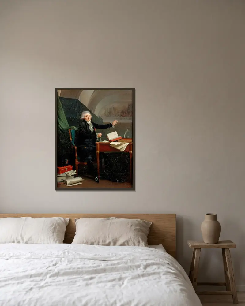 Porträtt av Jan Anthony d’Averhoult av Louis-Léopold Boilly inramad på en vägg