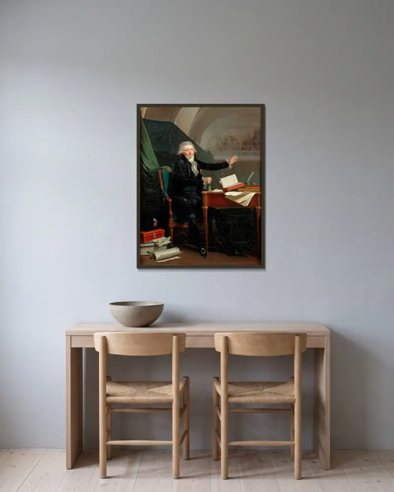 Porträtt av Jan Anthony d’Averhoult av Louis-Léopold Boilly inramad på en vägg