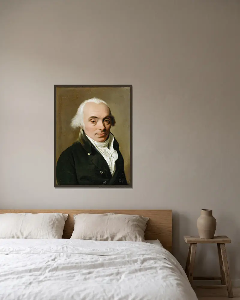 Presumed Portrait Of Alexandre Lenoir av Louis-Léopold Boilly inramad på en vägg