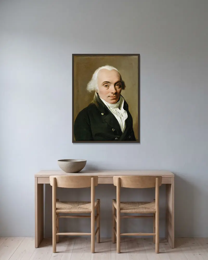 Presumed Portrait Of Alexandre Lenoir av Louis-Léopold Boilly inramad på en vägg