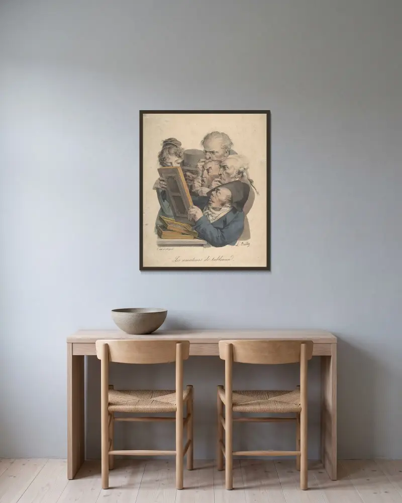Znawcy sztuki, Louis-Léopold Boilly w ramie na ścianie