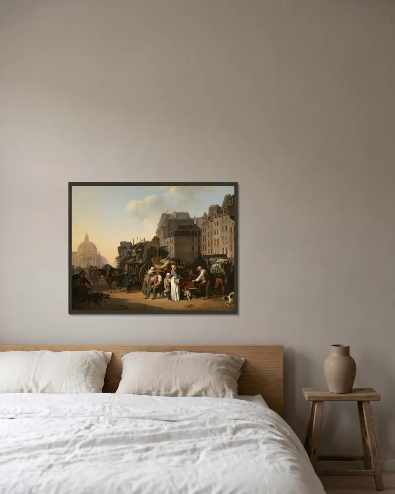 Die Umzüge von Louis-Léopold Boilly gerahmt an einer Wand