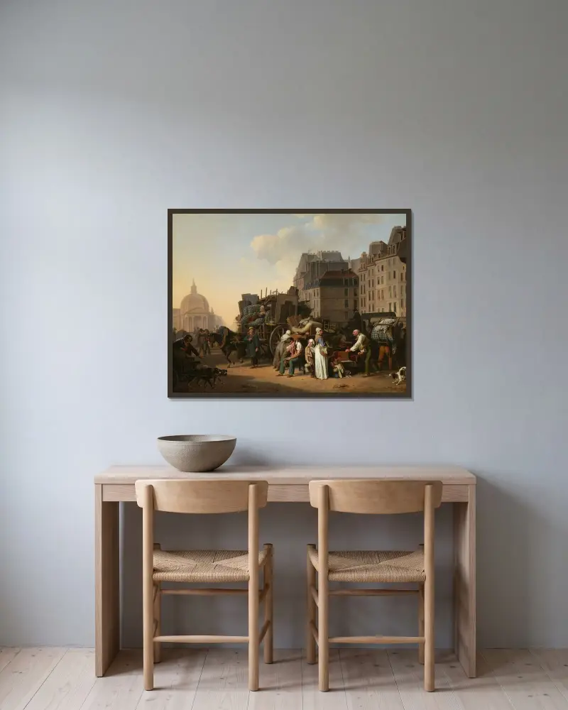 Die Umzüge von Louis-Léopold Boilly gerahmt an einer Wand