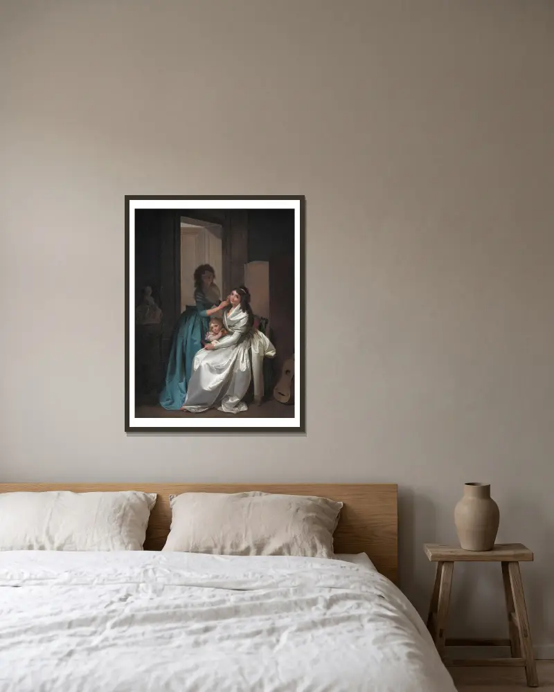 Das Geschenk von Louis-Léopold Boilly gerahmt an einer Wand