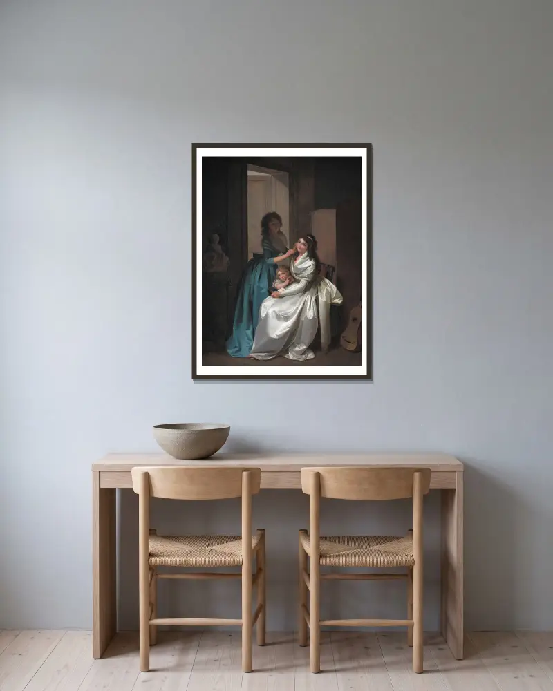 Das Geschenk von Louis-Léopold Boilly gerahmt an einer Wand