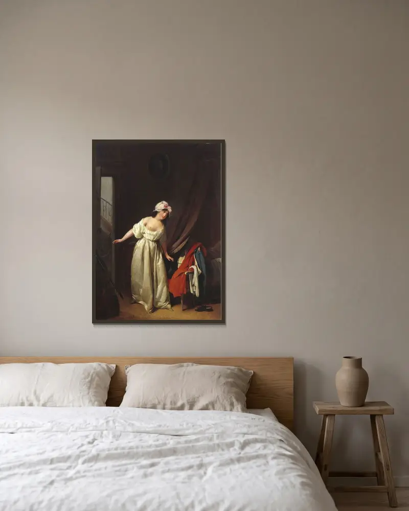 Das süße Erwachen von Louis-Léopold Boilly gerahmt an einer Wand
