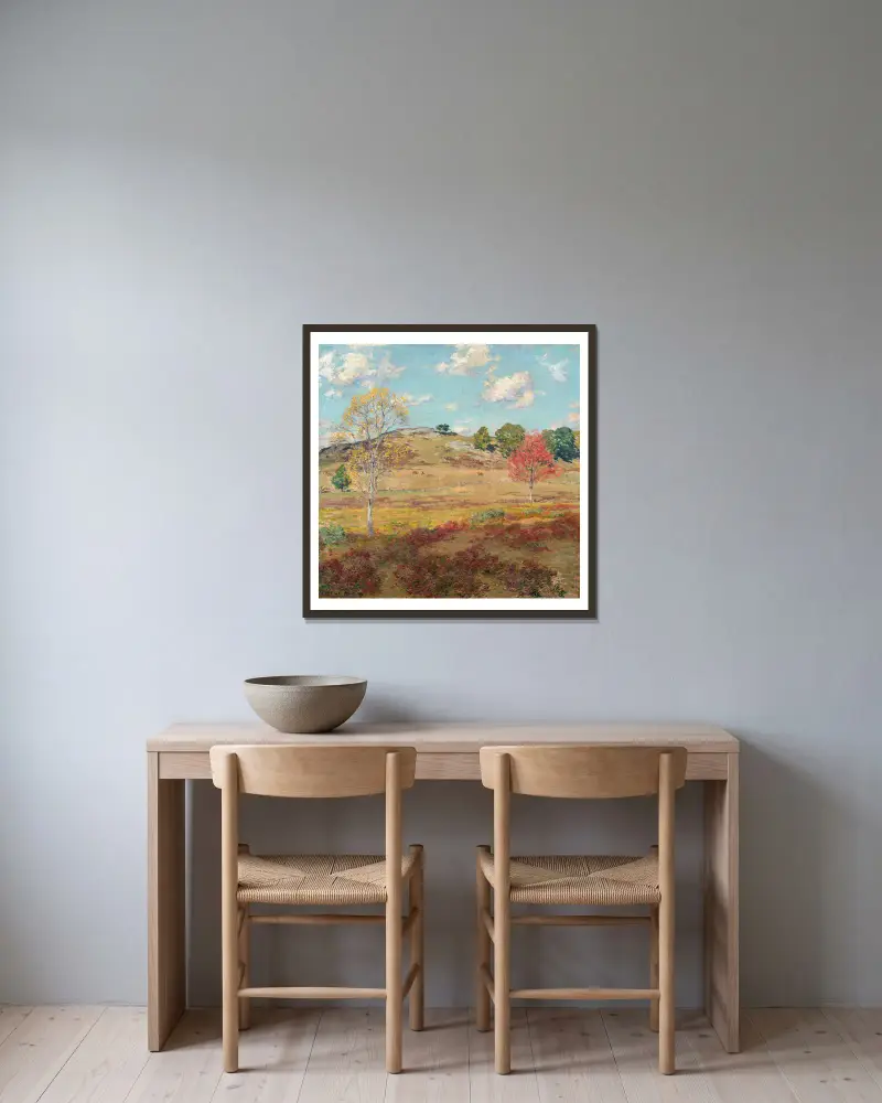 Wczesna jesień, Willard Leroy Metcalf w ramie na ścianie