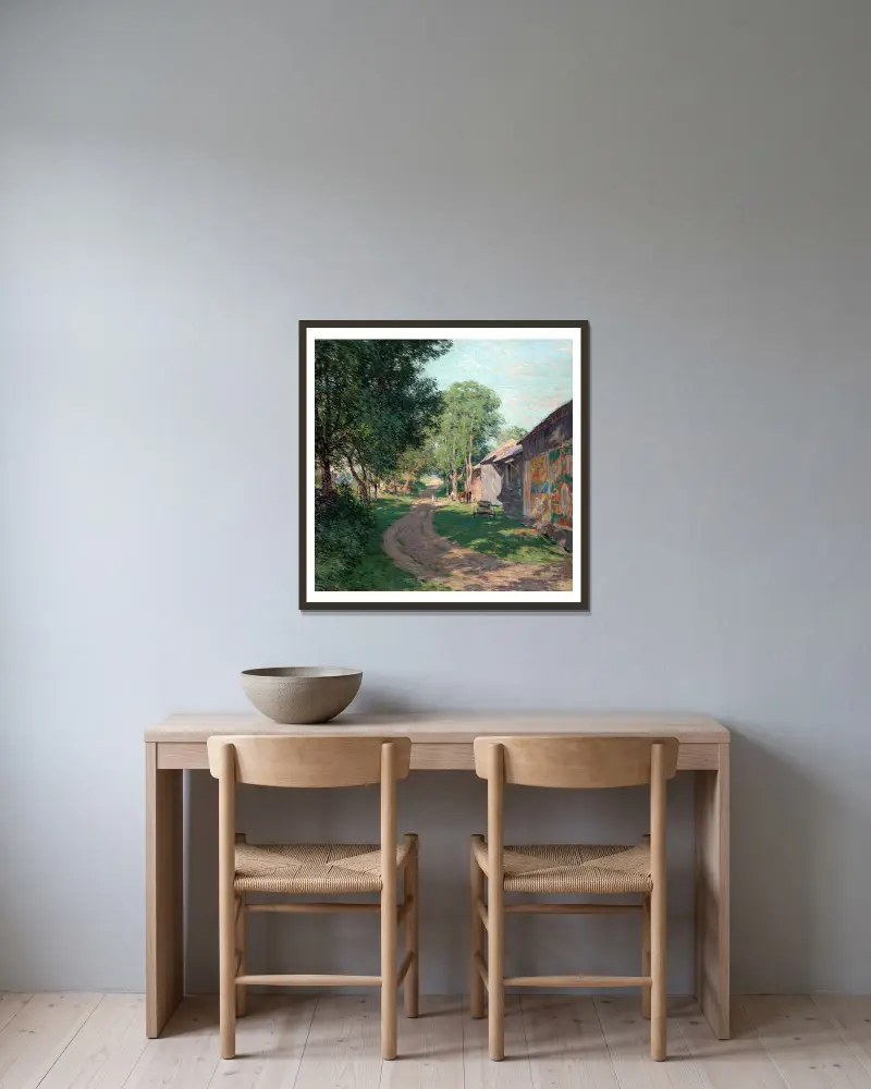 Midsommarskuggor, Willard Leroy Metcalf v rámu na stěně