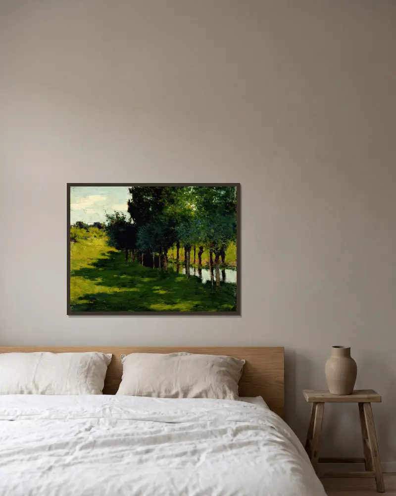 Światło słoneczne i cień, Willard Leroy Metcalf w ramie na ścianie