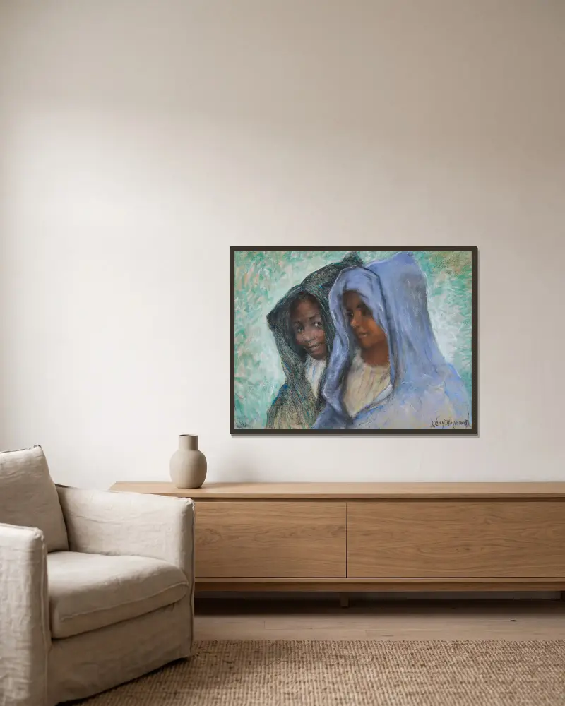 Młode Marokanki, Lucien Lévy-Dhurmer w ramie na ścianie