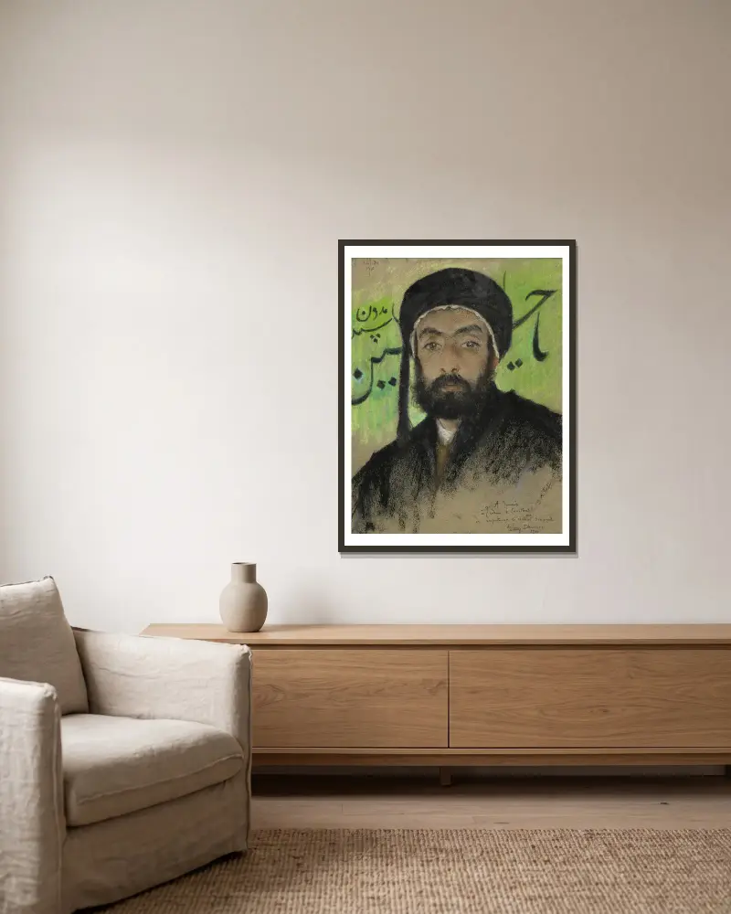 Mężczyzna w turbanie, Lucien Lévy-Dhurmer w ramie na ścianie
