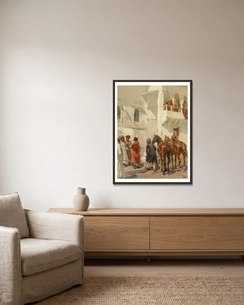 Před honem, Edwin Lord Weeks v rámu na stěně
