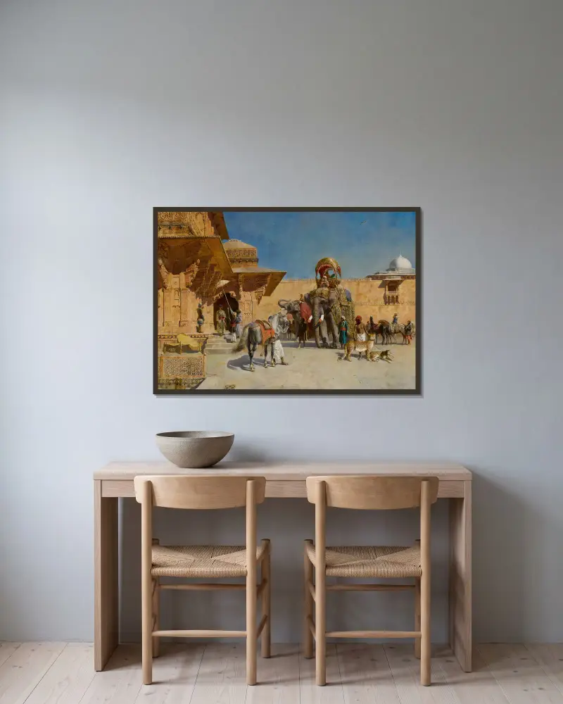 Wyjazd na polowanie, Edwin Lord Weeks w ramie na ścianie