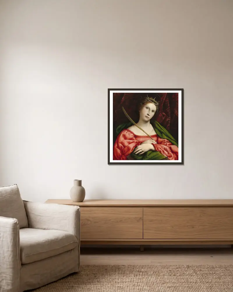 Svatá Kateřina, Lorenzo Lotto v rámu na stěně