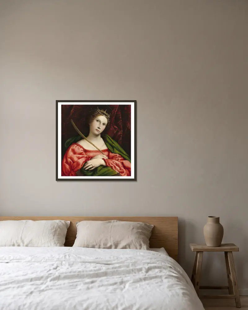 Svatá Kateřina, Lorenzo Lotto v rámu na stěně