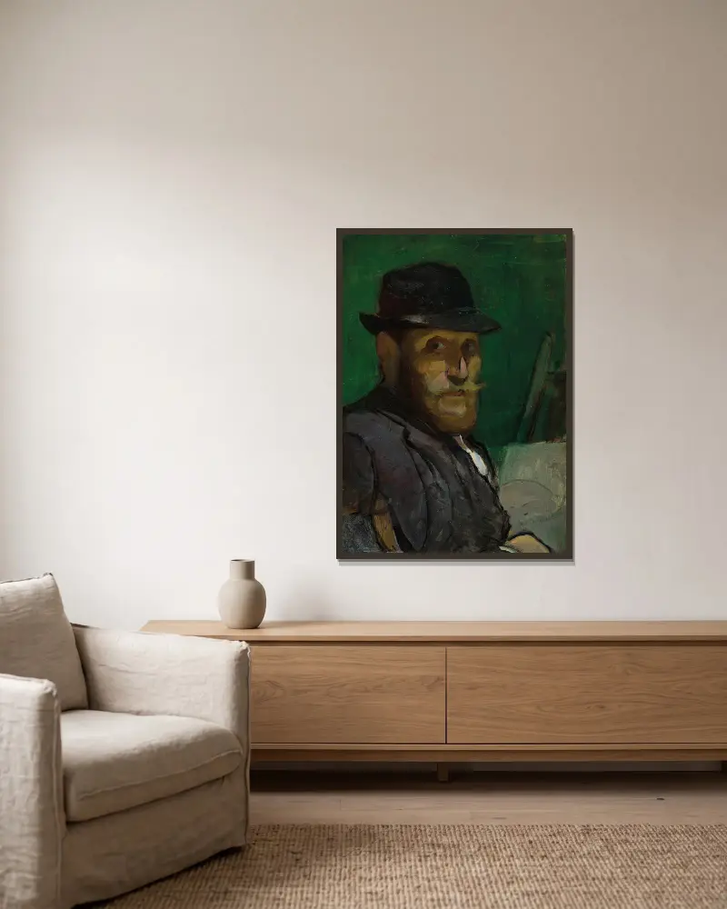 Selbstporträt an der Staffelei von Louis Anquetin gerahmt an einer Wand