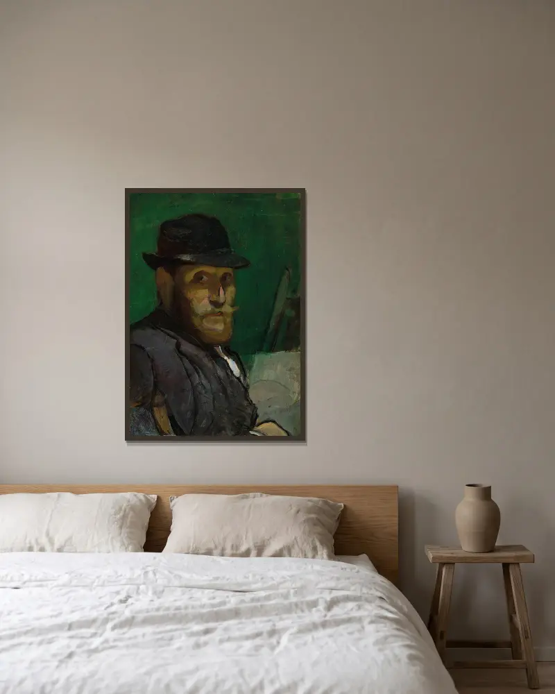 Selbstporträt an der Staffelei von Louis Anquetin gerahmt an einer Wand