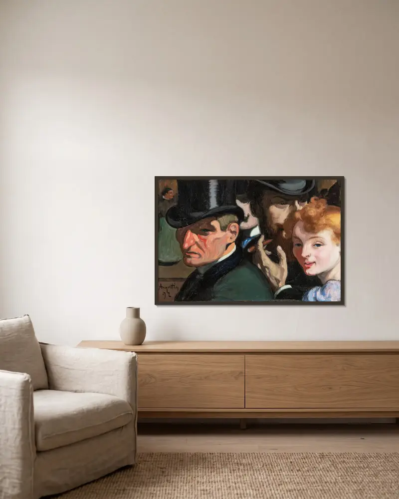Dans la rue av Louis Anquetin inramad på en vägg