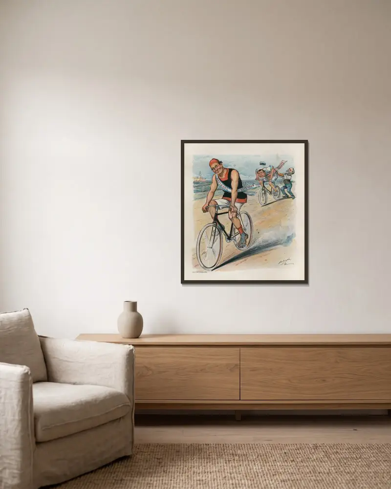 Ein Handicap nötig von Louis Dalrymple gerahmt an einer Wand