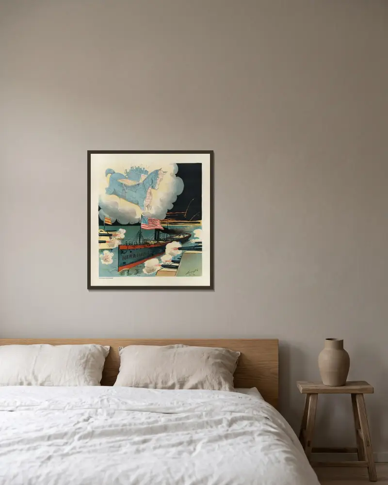 Eine Rosskastanie von Louis Dalrymple gerahmt an einer Wand