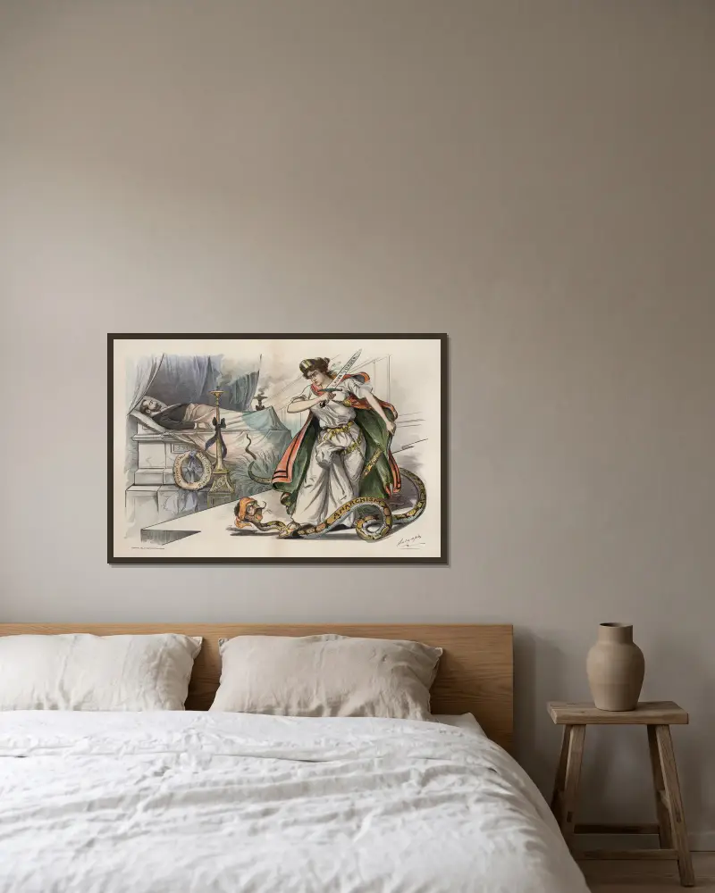 Aroused! von Louis Dalrymple gerahmt an einer Wand