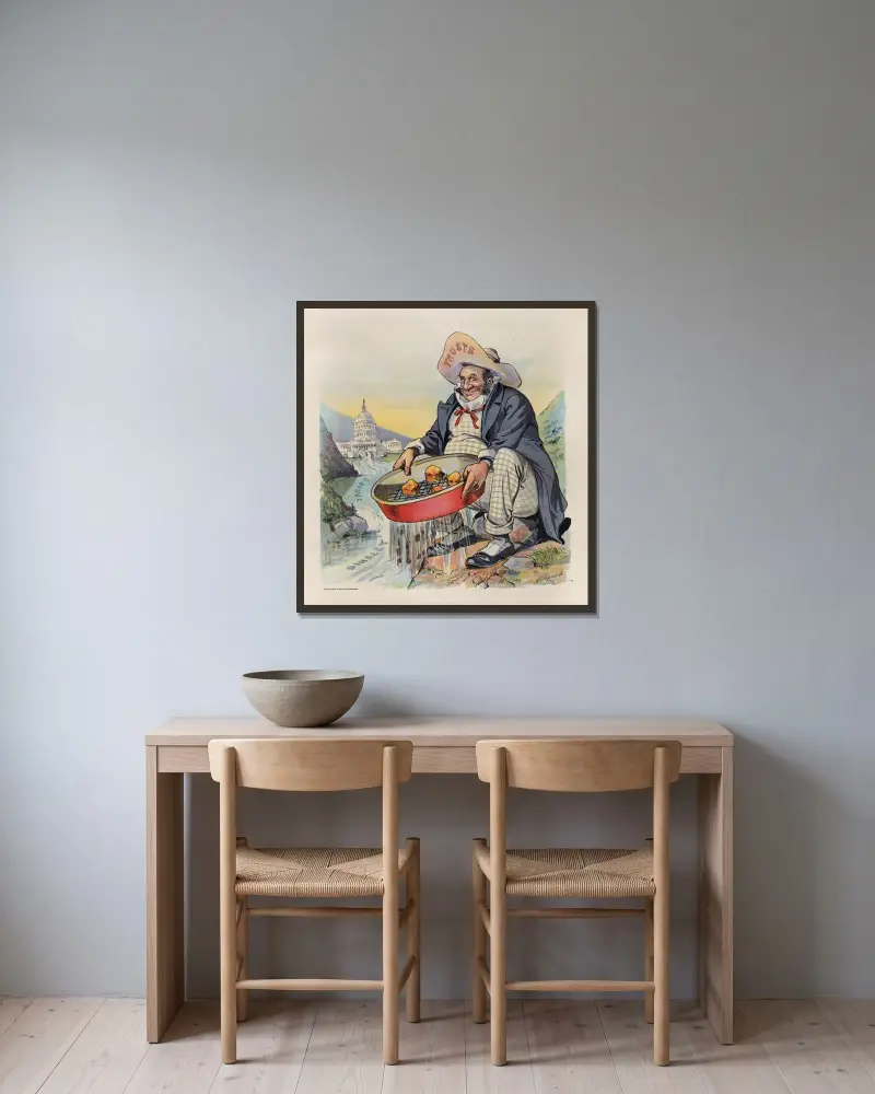 Besser als der Klondike! von Louis Dalrymple gerahmt an einer Wand