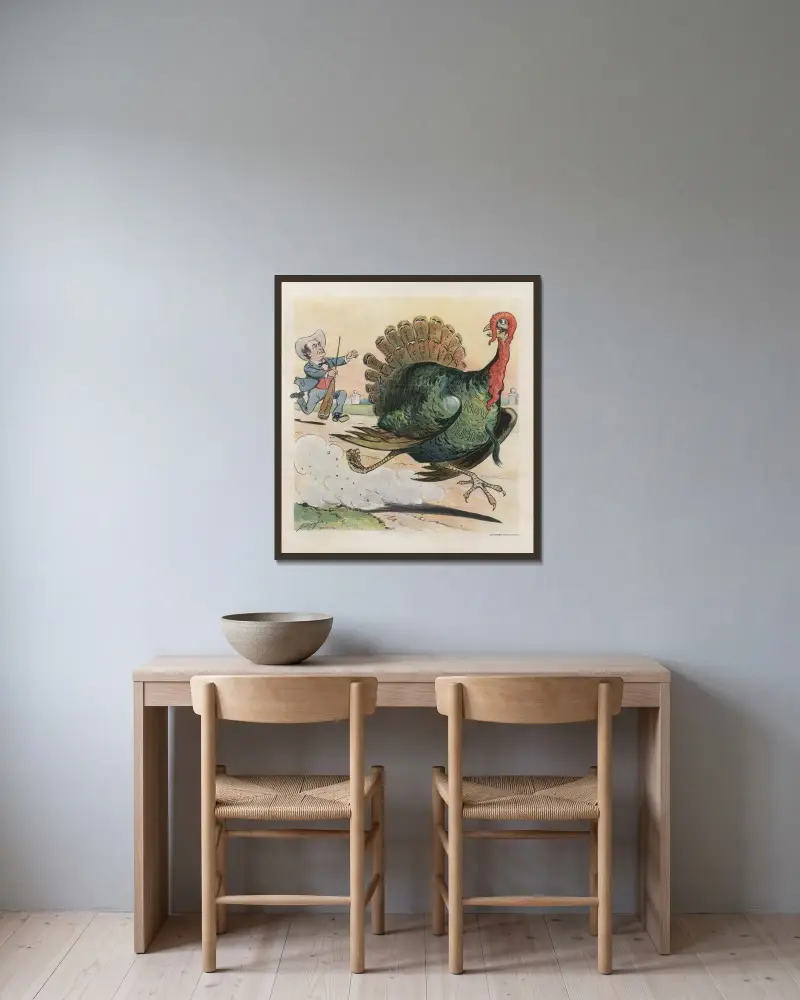 Bryans Thanksgiving von Louis Dalrymple gerahmt an einer Wand