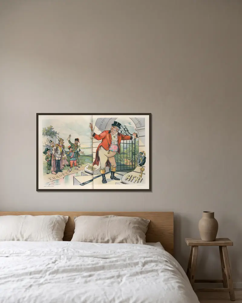 Erklärung erwünscht von Louis Dalrymple gerahmt an einer Wand