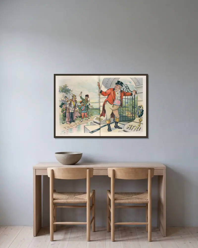 Erklärung erwünscht von Louis Dalrymple gerahmt an einer Wand