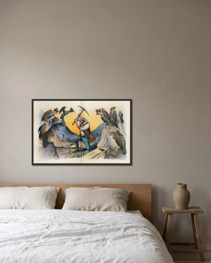 Seine stillen Partner von Louis Dalrymple gerahmt an einer Wand