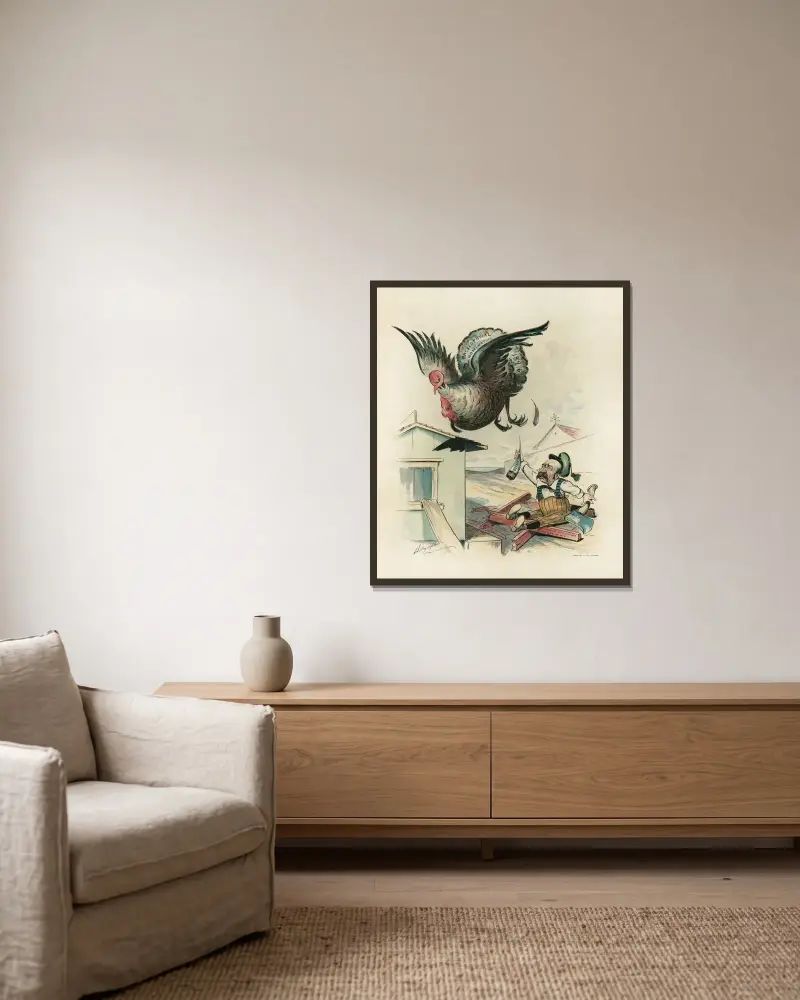 No turkey for David! von Louis Dalrymple gerahmt an einer Wand