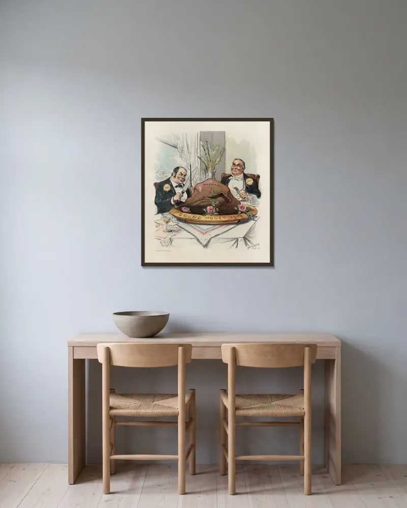 Thanksgiving von Louis Dalrymple gerahmt an einer Wand