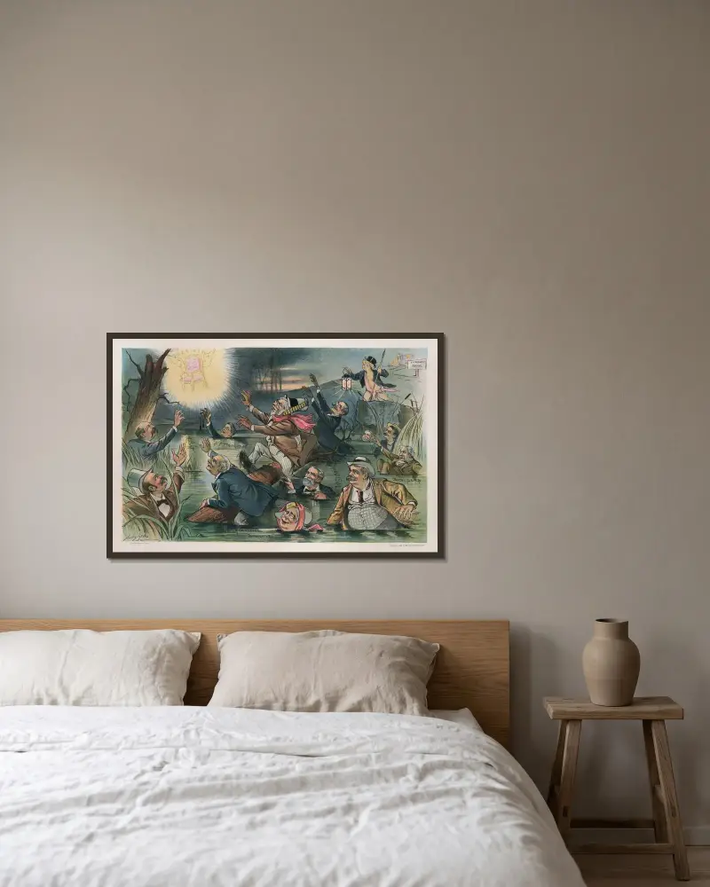 Sie sind weit ab vom Weg von Louis Dalrymple gerahmt an einer Wand