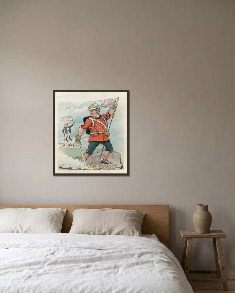 Drahtlose Telegrafie von Louis Dalrymple gerahmt an einer Wand