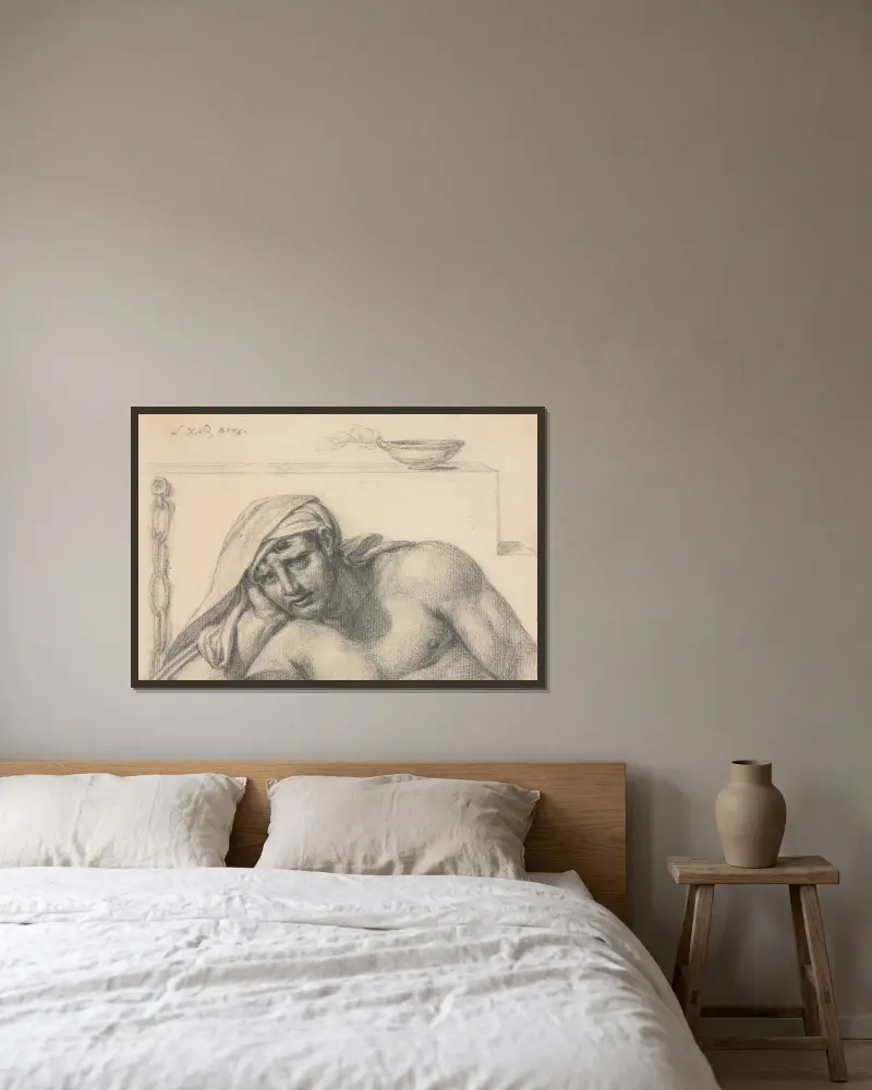 Vězeň, Jacques Louis David v rámu na stěně