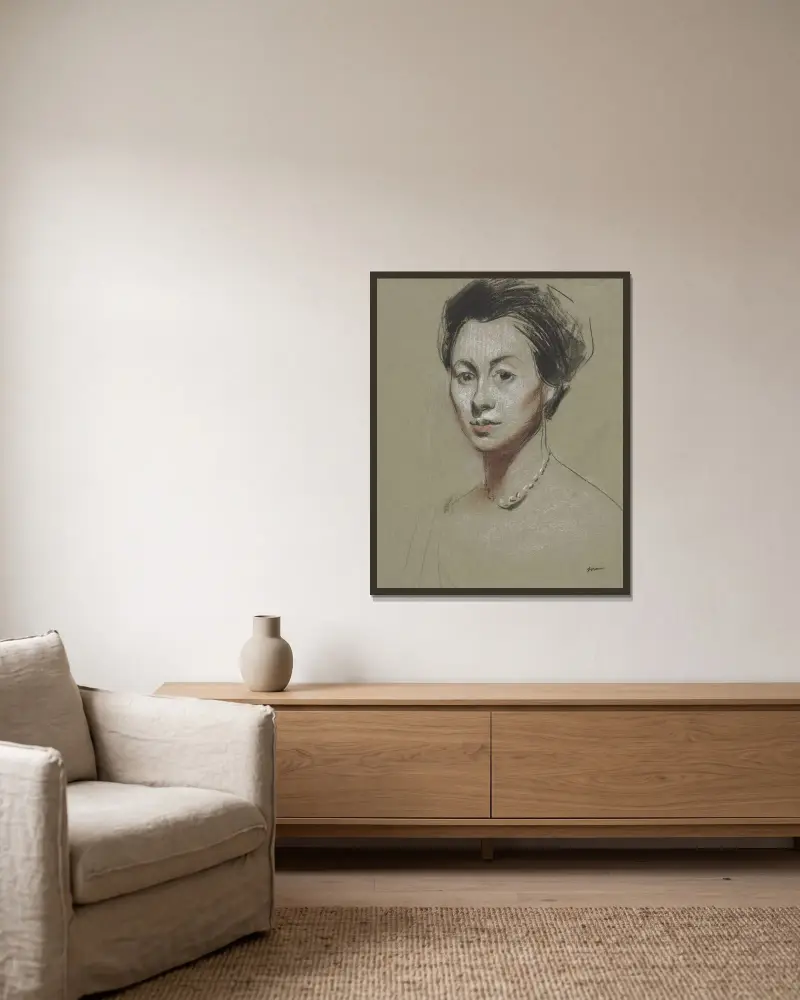 Ava Mendelsohn av Jean-Louis Forain inramad på en vägg
