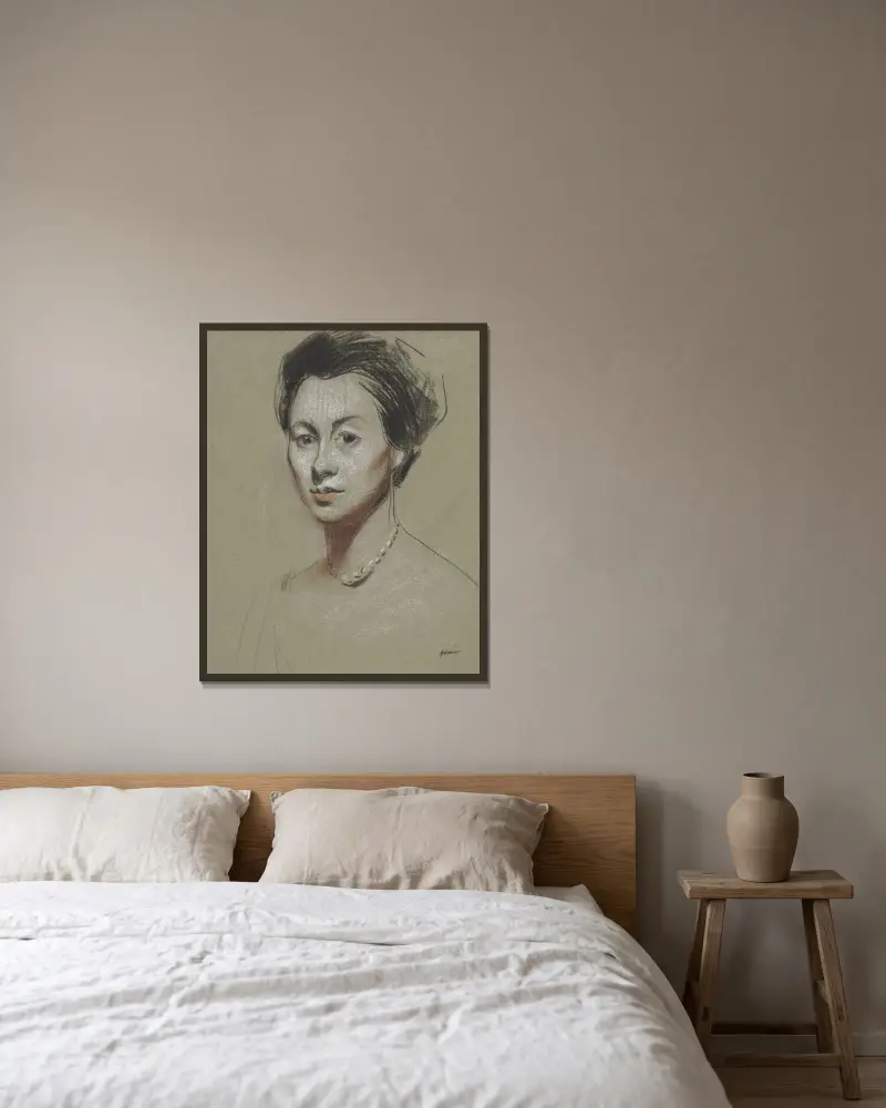 Ava Mendelsohn av Jean-Louis Forain inramad på en vägg