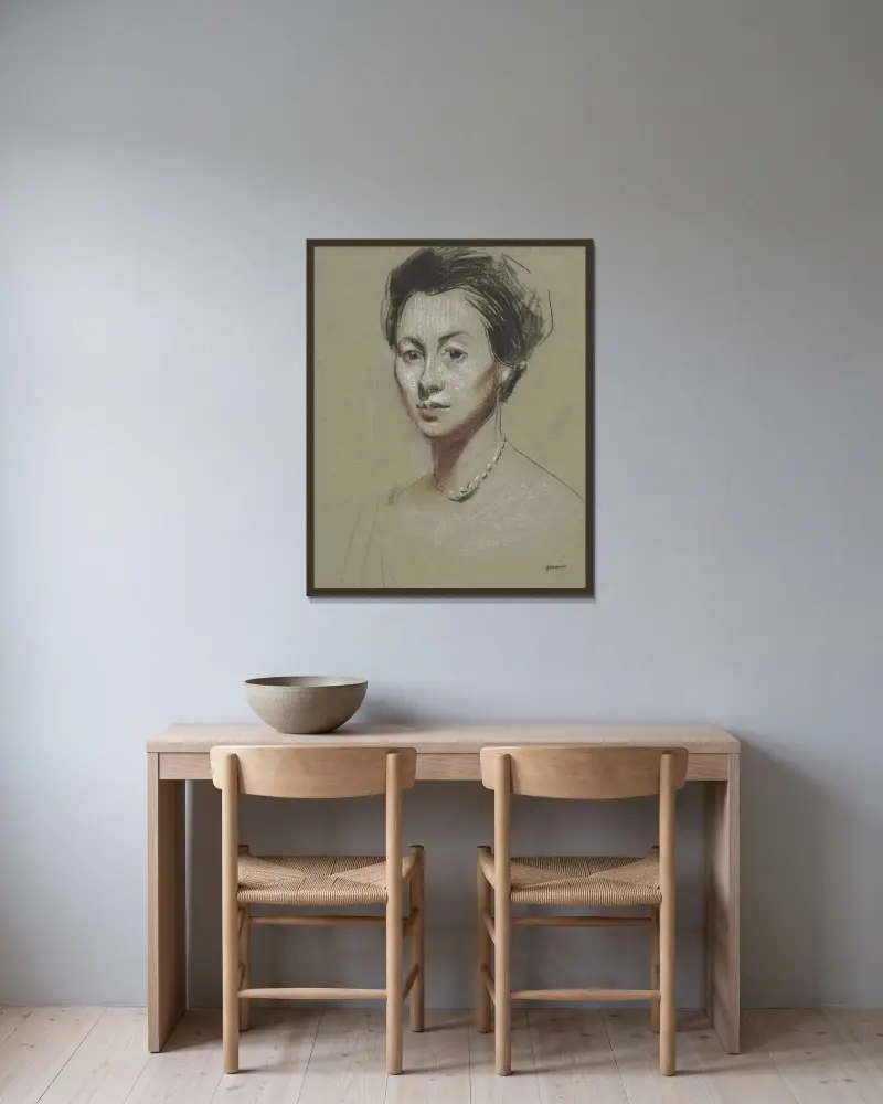 Ava Mendelsohn av Jean-Louis Forain inramad på en vägg