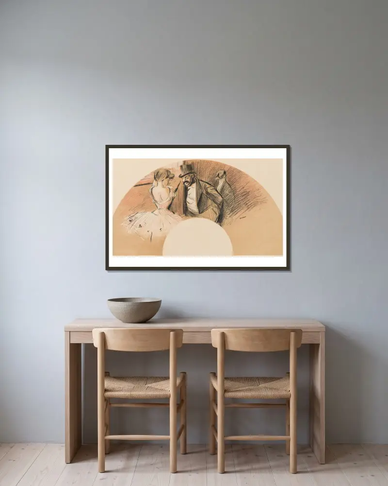 Bal Gavarni Fan, Jean-Louis Forain w ramie na ścianie