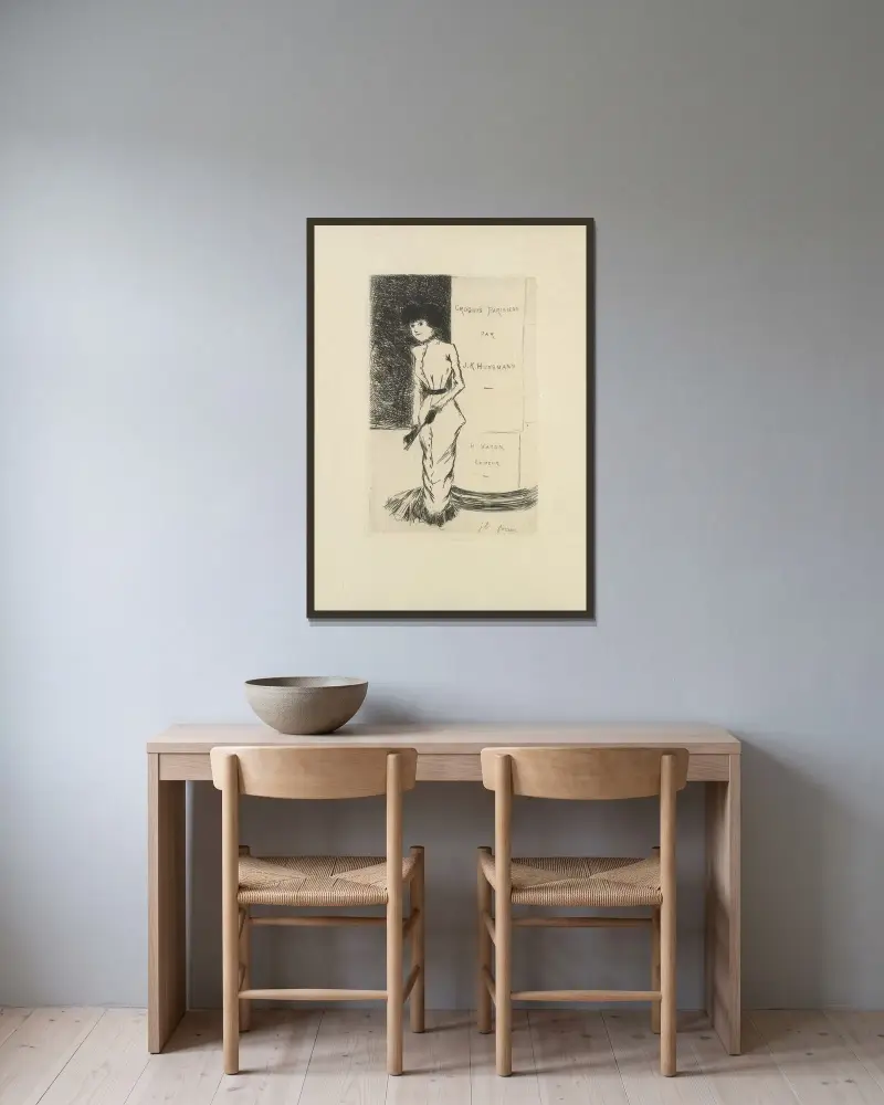 Parisiska skisser pl.03 av Jean-Louis Forain inramad på en vägg