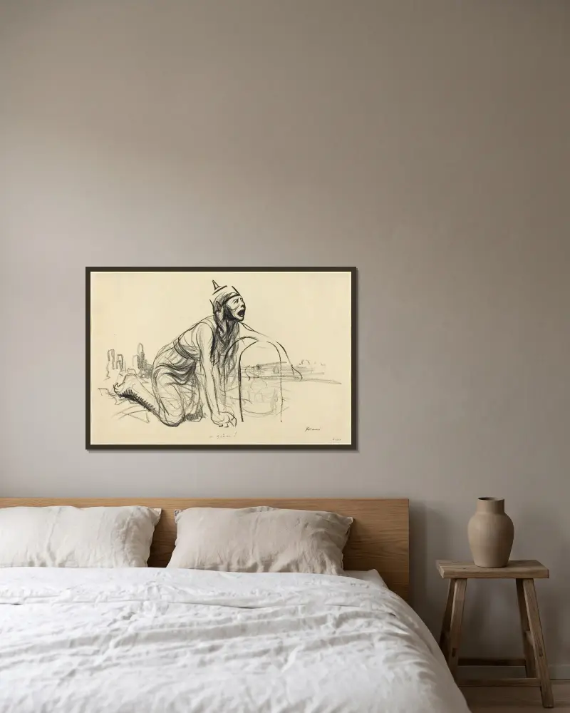 Grace! av Jean-Louis Forain inramad på en vägg