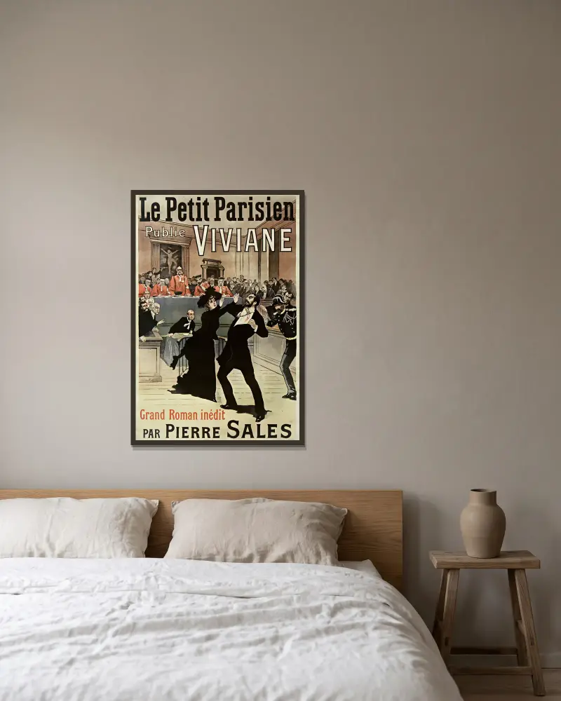 La Femme d’affaires, grand roman parisien par Dubut de Laforest commencera dans Gil Blas le 15 décembre av Jean-Louis Forain inramad på en vägg