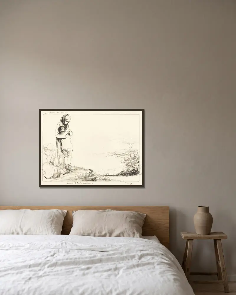 För morgondagens man av Jean-Louis Forain inramad på en vägg