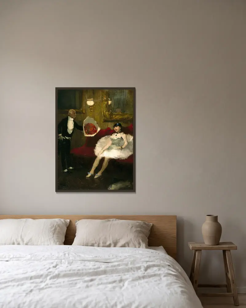 Beundraren av Jean-Louis Forain inramad på en vägg